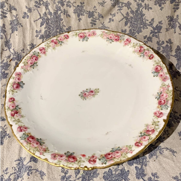 Antique Limoges France Rose 12" Platter Elite L France Higgins & Seiter - Picture 1 of 7